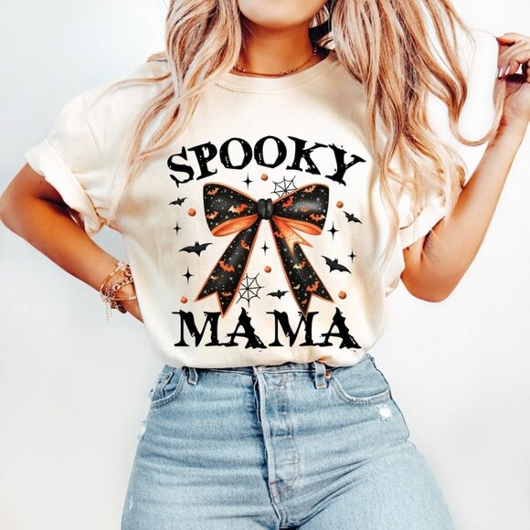 Unbranded Other - Spooky Mama Tee, Coquette Halloween Tee, Spooky Season Retro Halloween Shirt